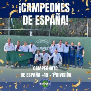 Club Bernier, Campeón de España de Tenis 1ª División