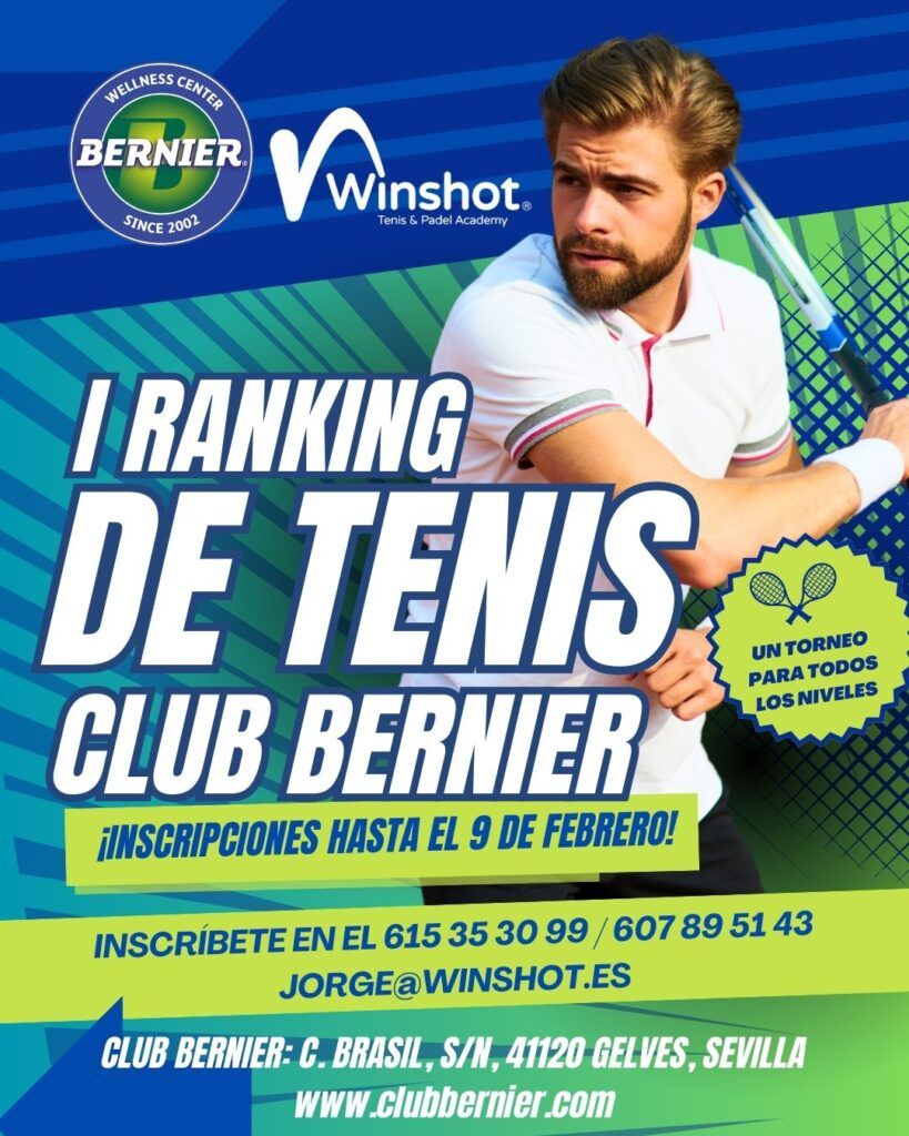 I Ranking de Tenis Club Bernier 1 I ranking de tenis